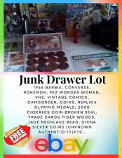 Estate Sale Junk Drawer Lot Coins Banknotes US World Junk Silver .99 Cent NR picture