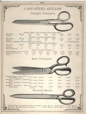 1883 CATALOG PAGE A F SHAPLEIGH HARDWARE. SHEARS PUTTY KNIFE  ST. LOUIS MISSOURI picture