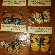 Lot 4 realistic Colorful Faux Butterfly butterflies 🦋 HONG KONG Must See  ☆☆☆ picture