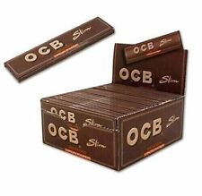 OCB Virgin King Size Slim Unbleached Rolling Paper - Full Box 50 Booklet 32 Each picture