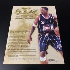 Rare 2000 Topps Gold Label NBA Dealer Promo Advertisement Steve Francis picture