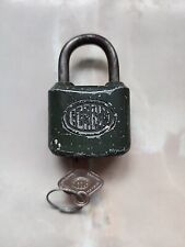 Vintage Antique Corbin Metal Padlock Lock w/ Key picture