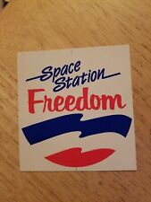 Vintage GE Aerospace unused sticker decal Space Station Freedom Astronaut NASA picture