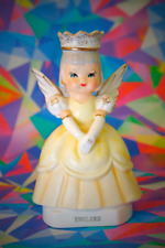 RARE England Country World UK Queen Girl Angel Figurine Napco Norcrest picture