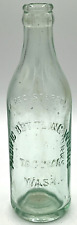 Antique Embossed Aqua Pacific Bottling Works Tacoma WA Soda Pop Bottle 8-SAB Co picture