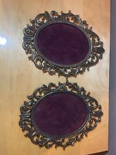 2 Antique Italian Ornate Oval Picture Frames WITHOUT Backer Pegs picture