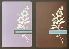 Flowers 2 Vintage Single Swap Playing Cards Pair Ace Spades picture