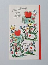 Vintage The D A Line Greeting Card Folded A Valentine Message Heart Letters 8279 picture