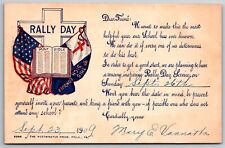 Rally Day Patriotic American Flag 1909 Philadelphia Pennsylvania PA  Postcard picture