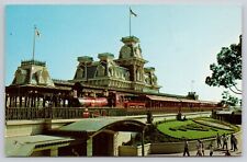 Disney Railroad Main Street Christmas Stamp Posted 1975 Postcard (G80) picture