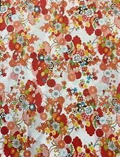 Vintage Wamsutta Ultracale Kimono Sheet Flat Cotton Poly Blend Floral 84 X 96