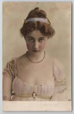 RPPC Beautiful Lina Cavalieri Singer Theatre Actress Portrait Paris Postcard B36 picture
