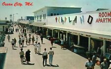 Playland Arcade Strolling Boardwalk Ocean City Maryland Vintage Ⓒ 1969 Postcard picture