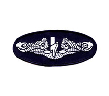 USN NAVY SILVER SUBMARINE SERVICE DOLPHINS PATCH ENLISTED SUBMARINER picture