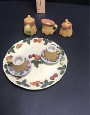 VTG Miniature Thanksgiving Harvest Themed Tea Set  picture