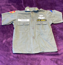 Vintage US Army. Capt. Uniform Shirt. w patches picture