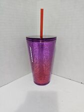 Starbucks Summer 2021 Purple Red  Ombre Bubbles 16oz Cold Cup Grande UP picture
