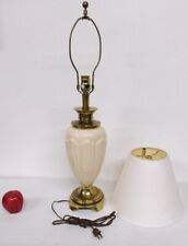 Vintage Stiffel White Ivory Lenox? Porcelain Brass Table Lamp Model 7530 picture