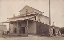RPPC Elida Ohio Train Railroad Station Depot Grain Mill Photo Vtg Postcard A27 picture