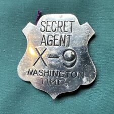 1930's SECRET AGENT X-9 Washington Times badge pinback Newspaper Premium picture