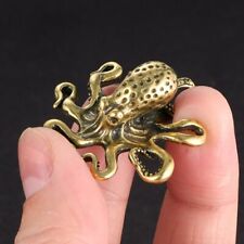 Brass Octopus Figurine Small Statue Animal Figurines Toys House Office Ornament picture