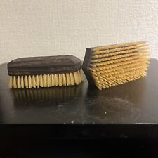 Antique Royal Brier Ebony shoe brush set of two (2) circa 1940's Lightly Used picture