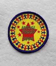 2004 BSA Boy Scouts Model Troop Badge Patch Red Yellow Blue picture