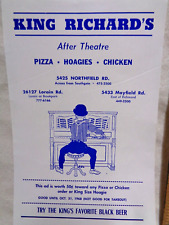 King Richards Pizza & Hoagies LORAIN OHIO 1968 1970 era Print Ad Vintage picture