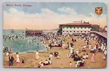 Wilson Beach Chicago Illinois 1910 Antique Postcard picture