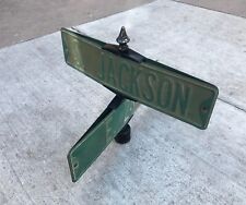 Double Sided Cross Street Sign Antique Metal Embossed Full Size New Mexico picture