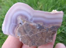 Stunning Pale Pink With Banded Earthy Tones Laguana Agate;187Cts;55.2mmx35.1mm picture