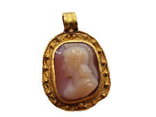 1714. Post Medieval  Gold Pendant With Cameo 17en-19en C.AD picture