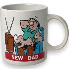 New Dad Coffee Mug Gag Gift Vintage Humor 1991 Vtg Mug 90’s Collectible picture