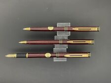 Waterman Exclusive Marbled Red Fountain Pen, Ballpoint, Pencil - New Old Stock picture