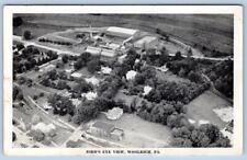 1920-40's WOOLRICH PA WOOLEN MILLS AERIAL VIEW SALESMAN APPOINTMENT POSTCARD picture