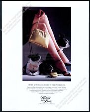 1983 Boston Terrier dogs photo Whiting and Davis gold purse vintage print ad picture