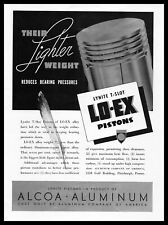 1937 ALCOA LO-EX Alloy Lynite Aluminum T-Slot Pistons Feather Vintage Print Ad picture