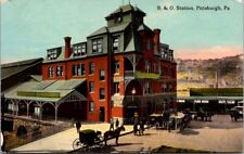 Postcard B. & O. Railroad Station in Pittsburgh, Pennsylvania picture