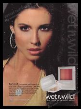 Wet n Wild 2000s Print Advertisement Ad 2008 Cosmetics Sexy Brunette Water Drips picture