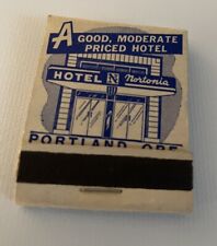 Vintage Matchbook Nortonia Hotel Portland OR Paradise Room Full Unstruck picture