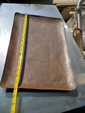 Antique Large Handcrafted & Etched Heavy Copper Folk Art Tray 12x18