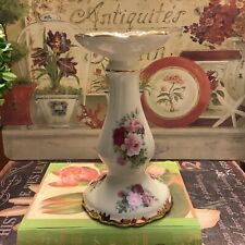 Formalities by Baum Bros~Tall Tapered Candlestick~Floral/Roses Design~Gilding~ picture