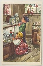 Kids In The Store/Vintage Postcard picture