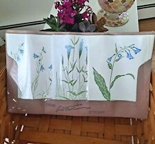 VTG Gwen Frostic Blue Flowers Botanical, Bird Block Prints Note Cards Sealed picture