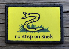 No Step On Snek Dont Tread On Me Morale Patch Hook & Loop 2A Funny Army Custom picture