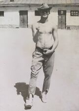 Shirtless Man Beefcake Handsome Young Guy Affectionat Gay Interest Vintage Photo picture