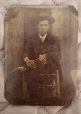 Tintype of 1870s Western Gentleman  Cowboy  picture