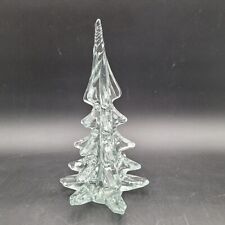 Large Vintage Silvestri Crystal Clear Swirl Art Glass Christmas Holiday Tree picture