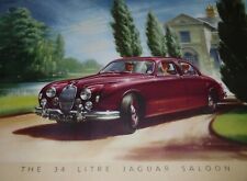 Vintage Adams & Shardlow Leicester Automobile Poster - Jaguar 34 Litre Saloon picture