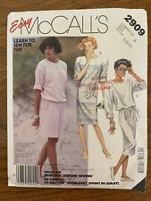 Vintage UNCUT Sewing Pattern 1980s McCalls 2909 Misses Pullover Dress Sz 6 8 10 picture